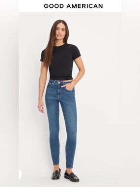 Good American Good Legs High Rise Skinny Jeans - Blue004 - Size 0 / 25